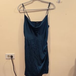 Forever 21 Teal Spaghetti Strap Mini Dress